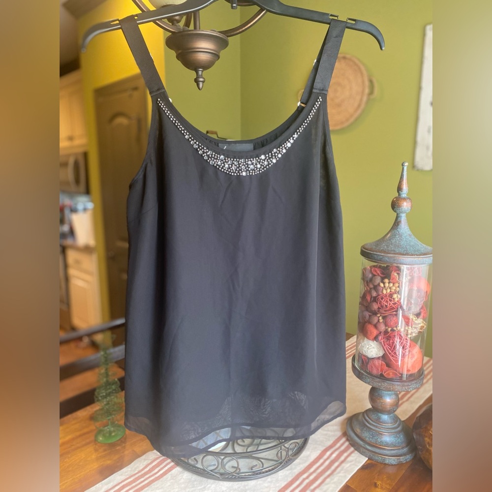 Lane Bryant Rhinestone Spaghetti Tank EUC